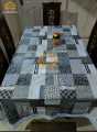 Rectangular Tablecloth 6 Seater with beautiful White Lace Spill-Proof Table Cloth in Washable Oil Proof anti-scalding PVC Vinyl Table Cover Decoration for Kitchen Dinning Table. 
