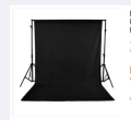 1 x 5ft x 10ft Backdrop Chroma Key Black Colour Studio Video Photo Background Removing Backdrop For Studio Photo. 