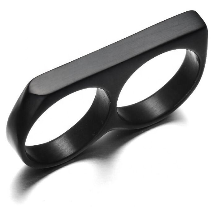 fashion style jewelry HIP HOP two finger rings men DM 301
