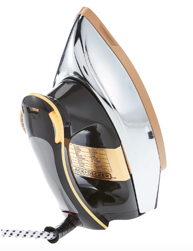 BLACK+DECKER%201200W%20Heavy%20Weight%20Dry%20Iron%20Black%20and%20Gold%20F550b5%20-%20Image%203