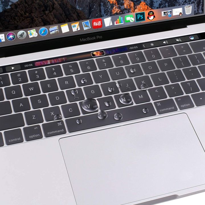 MacBook%20Pro%20Keyboard%20Cover%20with%20Touch%20Bar%20for%2013%20and%2015%20inch%202019%202018%202017%202016%20Apple%20Model%20A2159,%20A1989,%20A1990,%20A1706,%20A1707%20Silicone%20Skin%20Protector,%20Black%20-%20Image%209