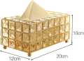 Cosmetic Tissue Box Creative Crystal Tissue Box Cover Rectangular Fabric Holder Fabric Dispenser Napkin Holder. 