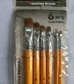 Pack Of 6 - Filbert Brush Set - Yellow. 