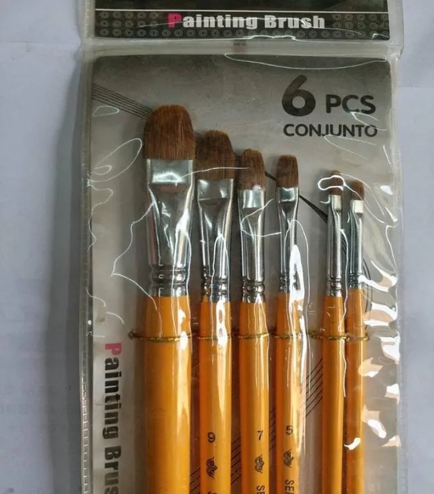 Pack%20Of%206%20-%20Filbert%20Brush%20Set%20-%20Yellow%20-%20Image%203