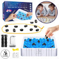Magnetic Effect Chess Game Set - Portable Magnetic Battle Chess Board Game with Strategy Stones - Educational Checkers Pebbles Intellectual Strategy Games for Family. 