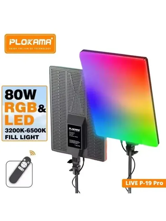 Plokama%20Live-P19%20Pro%20RGB%20LED%20Light%20Panel%20with%20Adjustable%20Stand%20%E2%80%93%20360%C2%B0%20Full-Color%20Dimmable%20Video%20Light%20for%20Photography,%20Live%20Streaming%20&%20Content%20Creation%20-%20Image%204