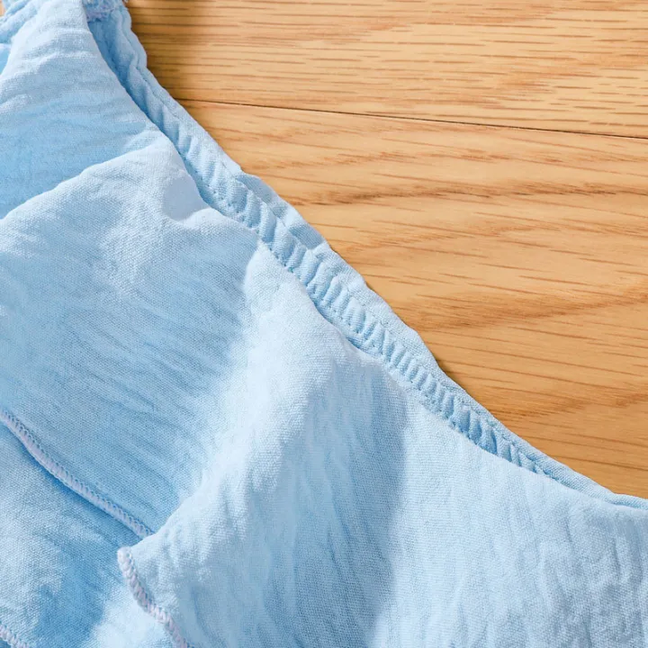 Kids%20Girl%20Summer%20Skirt%20Outfit%20Solid%20Color%20One%20Shoulder%20Sleeveless%20Ruffled%20Crop%20Tops%20and%20Stretch%20Casual%20Layered%20Skirt%20Set%20-%20Image%205