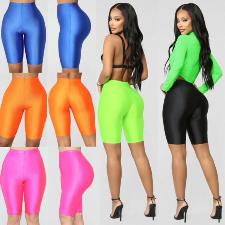 Women%20High%20Waist%20Yoga%20Compression%20Shiny%20Skinny%20Shorts%20Tummy%20Control%20Short%20Leggings%20Workout%20Athletic%20Sport%20Gym%20Fitness%20Shorts%20-%20Image%202