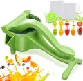 Manual Juice Squeezer Plastic Hand Pressure Juicer Pomegranate Orange Lemon Sugar Cane Juice Fresh Juice Kitchen Fruit Tool (Color : Green). 