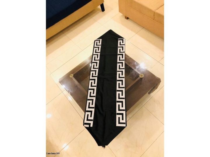 1pcs table runner set velvet and lesser desing 54 inch lanth and all colors available