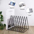 Best File Holder Desk Organizer Triangle Wire 9 Section Desktop Iron Book Stand Magazine Holder For Office Home Decoration. 