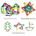 Magnetic Sticks and Balls Building Toys - 124 Pcs Magnetic construction set - 3D Shapes Educational Games Magnets for Kids. 
