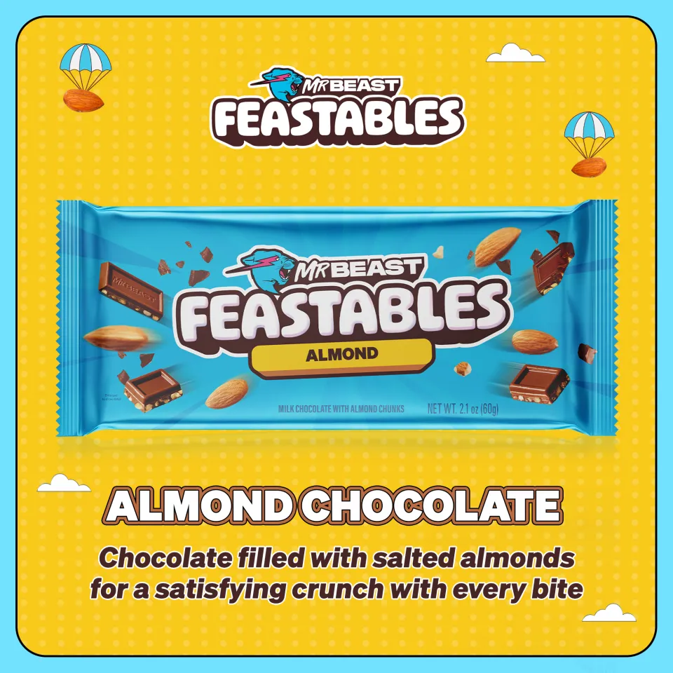 Feastables MrBeast Milk Chocolate Bar, 2.1 oz (60g), 1 Count | Daraz.pk