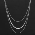 Cross-border three-layer snake chain necklace, personality tide, European and American cold wind, wide flat layering, clavicle chain, fashion chain necklace. 