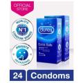 Pack Of 24 - Extra Safe Condoms Thicker And Lubricated Condom. 