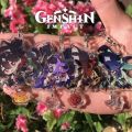New Chiori Xianyun Chevreuse Gaming Cute Anime Pendant Key Ring Genshin Impact Game Cartoon Keychain Backpack Jewelry Badge Gift. 