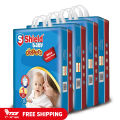 Shield Baby - Diaper Mega Bachat Pack Medium (62-Diapers, 04-09Kg, Pack of 4). 