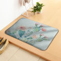Doormat Anti-shrink Decorative Tropical Cactus Floor Carpet. 