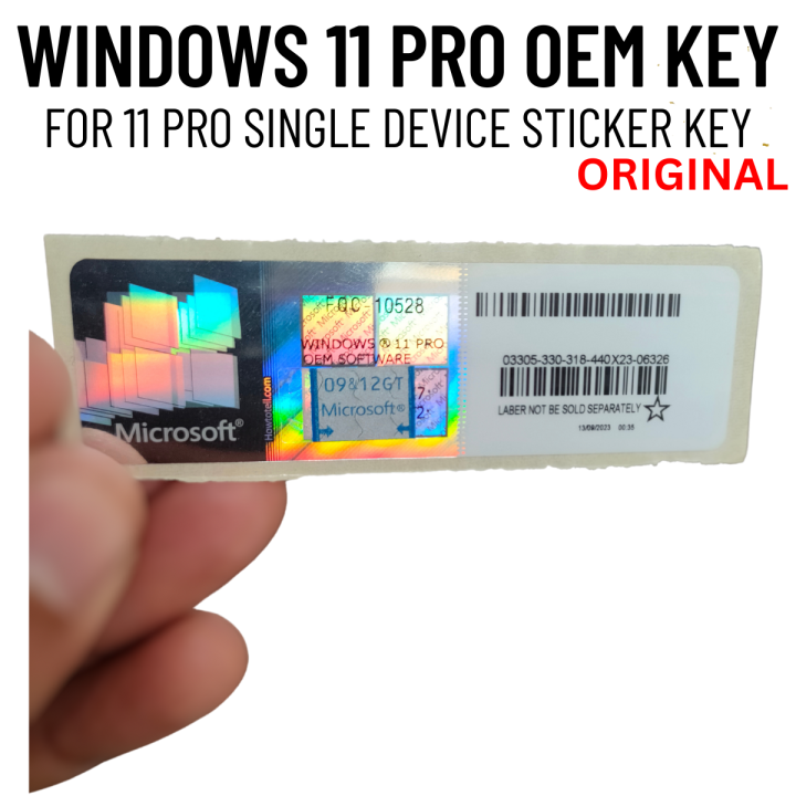 Windows 11 Pro License Key Sticker: Genuine OEM License Key and Original Microsoft Product Key