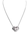 Double Heart Silver Valentine's Day Pendant for Women. 