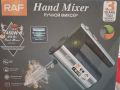 RAF- Egg Beater - Hand Blender – Hand Mixer – Speed Operation – Turbo Button – 2 Beaters and 2 Hooks – Electric Blender – Baking Accessories – Electric Hand Beater – Baking tools – Premium Quality Food Mixer good quality. 