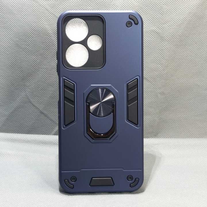Infinix Hot 30 Play Stand Armor Case With Lens Camera Cover Heavy Duty Protective Case