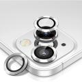 Camera Lens Protector for iPhone 13 and iPhone 13 Mini,Ultra Clear HD Tempered Glass,Aluminum Alloy Lens Screen Ring Cover Film [Anti Scratch][Night Circle] - Starlight White. 