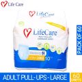 Adult Incontinence Pants for Men and Women - Pull Up Maxi Dry Underwear for Safe Leak Protection from Weak Bladder - Bed Wetting Disposable Nappies Panty 60s - Large. 