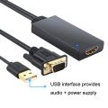 HD55Y VGA To HDMI Adapter Cable VGA+USB To HD 1080P Converter With Power Supply VGA+USB To HDMI. 