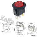 1PCS ON/OFF Round Rocker Toggle Switch 6A/250VAC 20A/12VDC Plastic Push Button Switch Panel Opening 20mm Power switch button. 