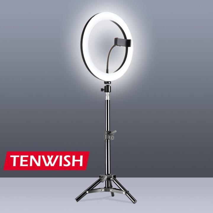 Ring Light 26cm Dimmable LED Ringlight Tripod Stand Phone Holder Makeup Photography Selfie