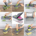 Multifunctional 14 in 1 Vegetable Chopper Slicer, Food Chopper with 8 Blades, chopper and Container for Salad, Onion Chopper, Veggie Slicer, Cutter Dicer, Potato Carrot Garlic Chopper, Kitchen Gadget, Easy-to-Clean Vegetable Dicer, Efficient Food ,chopper. 