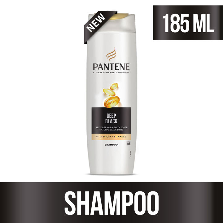 Pantene Deep Black Shampoo 185ml