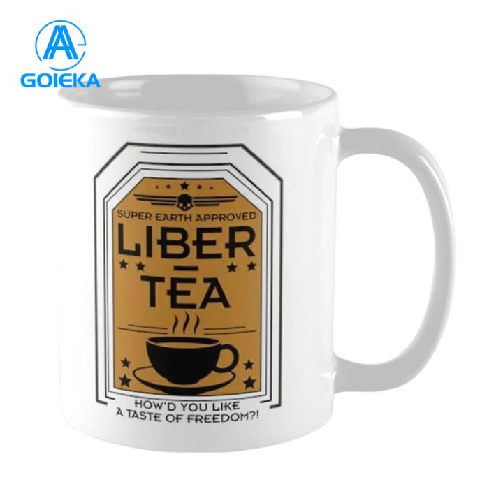GOIKEA 11 Oz Mug Helldivers 2 Ceramic Mug Funny 11oz Liber-tea Cup for Tea Coffee Microwave Dishwasher Safe Great Gift for Men Women Buy Dishwasher Safe Mug