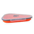 Leftover Pizza Slice Container Dishwasher Safe Pizza Storage Container Adjustable with 5 Microwaveable Trays for Kitchen. 