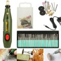 Portable Mini Electric Wood Carving Tool Set + 30Pcs Diamond Wood Carving. 