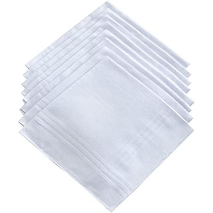 white rumal for men in premium quality (6 rumal)