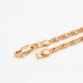 XP Jewelry --( 45 cm * 3 mm) 18 k Gold Plated Screw Thread Chain Necklaces for Men Women Fashion Jewelry Nickel free. 