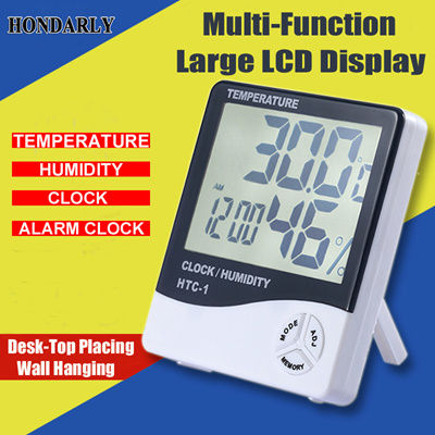 HTC-1%20Electronic%20Temperature%20Humidity%20Meter,%20For%20Medical%20Indoor%20Room%20LCD%20Digital%20Thermometer%20Hygrometer%20Weather%20Station%20Alarm%20Clock%20-%20Image%202