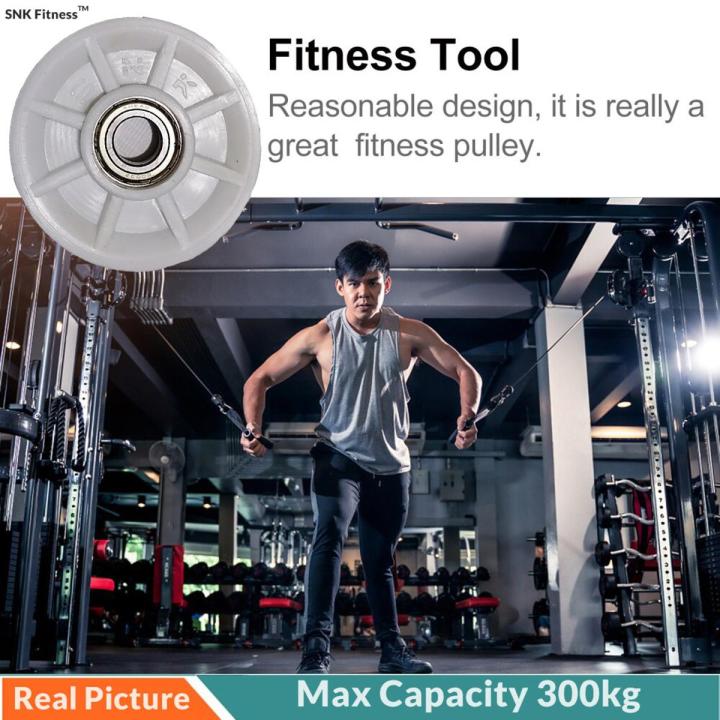 SNK Fitness Pulley Wheel Cable Gym Fitness Equipment Part Stainless Steel Bearing Pulley  Load For Lifting Cable Workout Gym Wheel