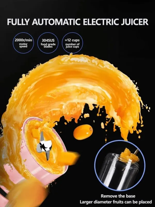 Portable and Electric Blender Bottle Juicer for