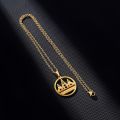 New Yezidi Lalish Pendant Necklace For Women Men Gold Silver Color Stainless Steel Holiest Temple of the Yazidis Jewelry. 