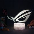 Silk Road Traders ROG Republic Of Gamers Logo Acrylic Gaming Room Table Night Light Lamp - 16 Colors With Remote. 
