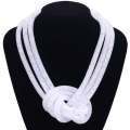 Miasol Fashion Handmade Rhinestone Necklaces WithTtiny Resin Crystal Necklace For Women Gifts Big Knot Crystal Necklaces N1428. 