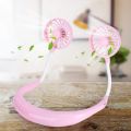 USB Portable Fan Cold Fan Hands Free Neck Fan Hanging Rechargeable Mini Sports Fan 3-Speed Adjustable Neck Dual Fan Home Office, Wearable Sports Fan, Hand Free Mini Personal Fan Wearable Sports Fan, 3 Speeds, White. 