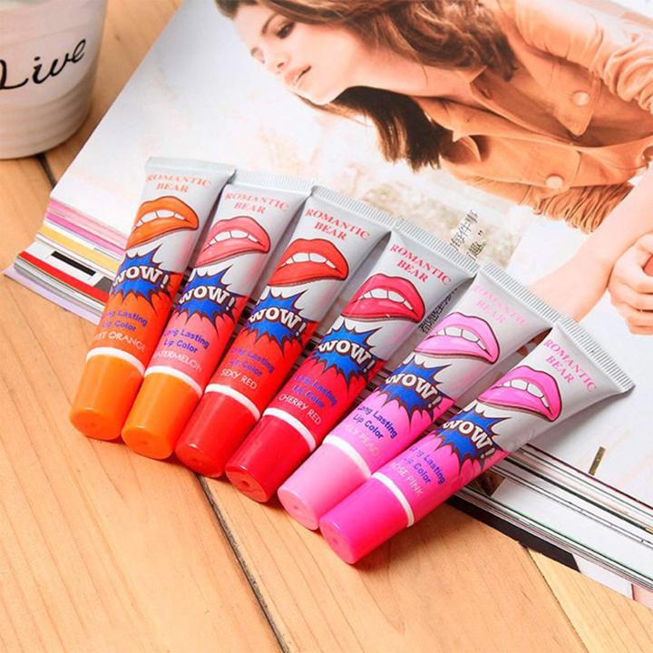 1pc Magical peel-off lip gloss Wow Glossy Tattoo Color Long Lasting Waterproof Peel off.