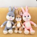 Cute buck tooth rabbit plush toy little white rabbit doll doll doll funny gift men and women birthday gift. 