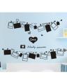 Picture Frames Wall Sticker Family Wall Decals Black Picture Frames DIY Removeable Wall Art Memories Vinyl Stickers for Home Living Room Bedroom. 