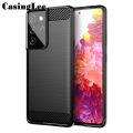 Casinglee For Galaxy S22 Ultra Case Carbon fiber drawing Soft TPU Silicone Back Cover for Samsung S22 Ultra Phone case. 