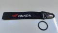 Strap Key Chain Honda Black Metal hook key chain with black key ring. 